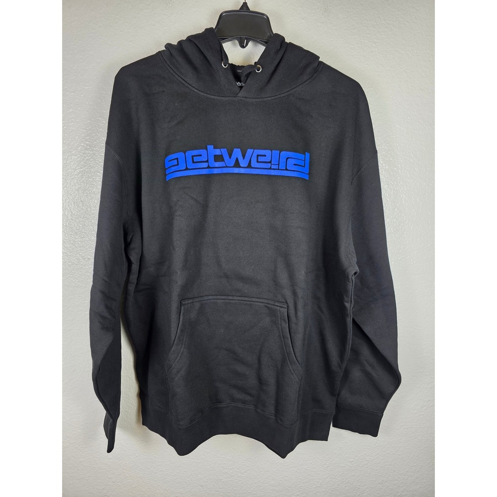 Getweird Anime Graphic Hoodie Black Blue Logo Mens‎ XXL Streetwear Sweatshirt